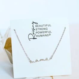 Mama Necklace- Silver