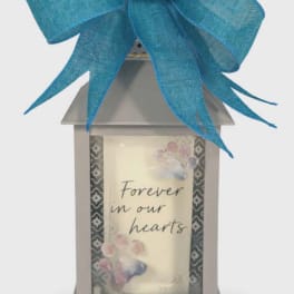 "In Our Hearts" Animal Print Lighted Lantern