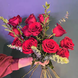 One Dozen Red Rose Bouquet