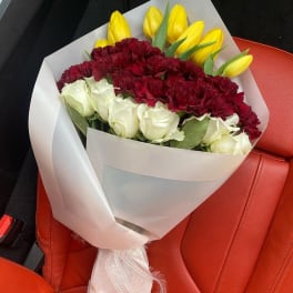 Tulips and roses