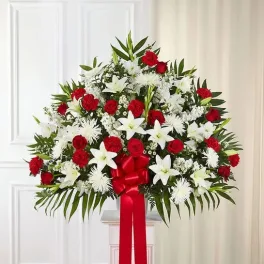 Standing Basket- Red & White