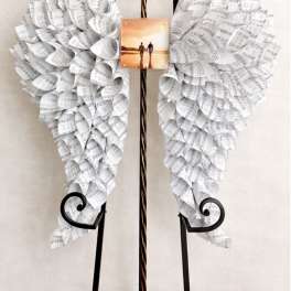 Angel Wings 24"x24" with Custom Photo Center