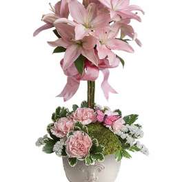 Teleflora's Blushing Lilies