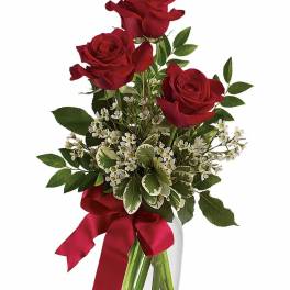 Thoughts of You Bouquet with Red Roses