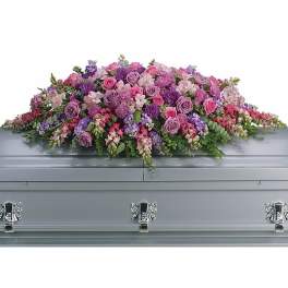 Lavender Tribute Casket Spray