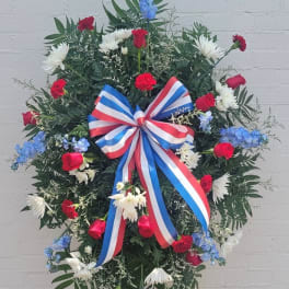 Red, White and Blue Standing Spray