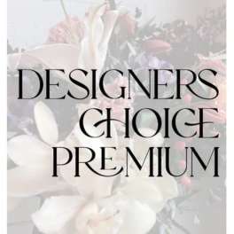 Text overlay on a soft floral background reading "DESIGNERS CHOICE PREMIUM"