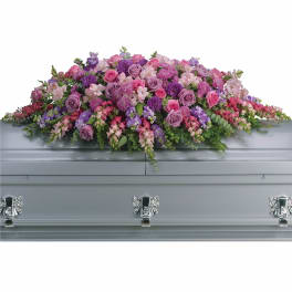 Lavender Tribute Casket Spray