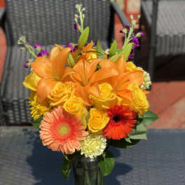 Lilies, Roses and Gerbers