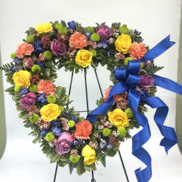 Heartfelt Remembrance Rose Heart-Shaped Standing Spray