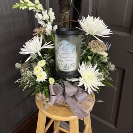 Sympathy Lantern Floral Basket