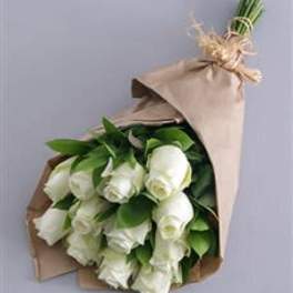 Wrapped Cream Roses - FB