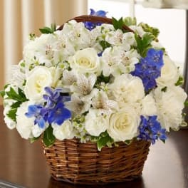 Peace, Prayers & Blessings - Blue and White