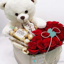 caja oso corazon