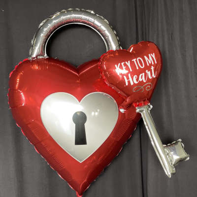 32-Inch Multi Balloon – Key to My Heart Balloon for Romantic Occasions