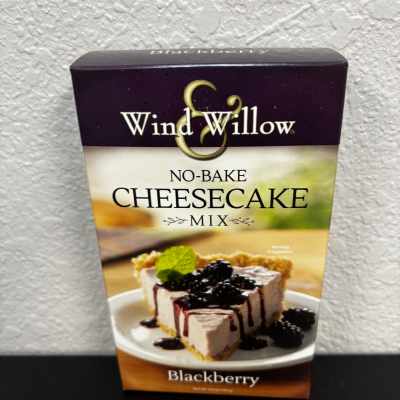 Box of Wind & Willow blackberry no-bake cheesecake mix