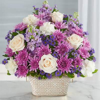 Loving Remembrance Lavender and White
