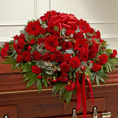 Mix flowers casket spray