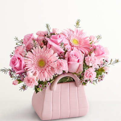 Designer bag bouquet