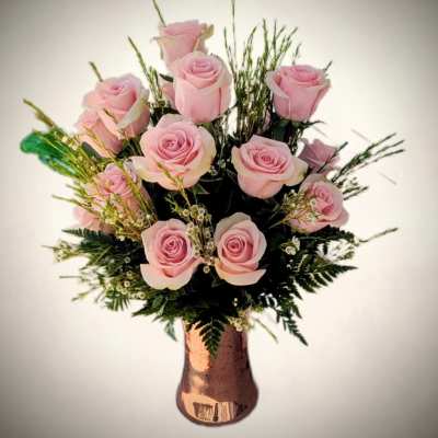 Dozen Pink Roses