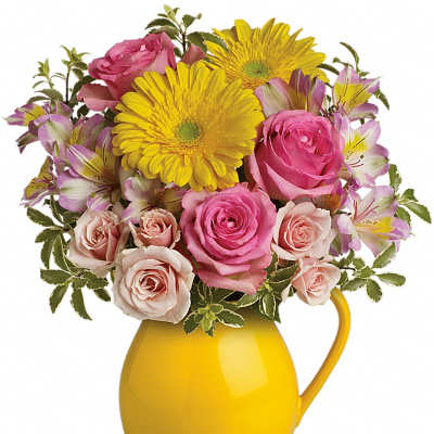 Teleflora's Sunny Day Pitcher Of Charm