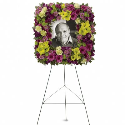 Mosaic of Memories Square Easel Wreath