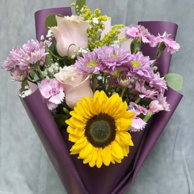 Lavender sunshine bouquet