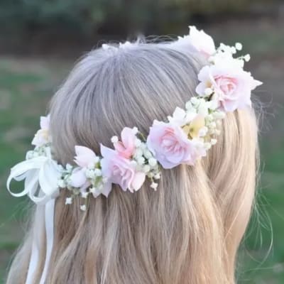 Pink Rose Flower Crown