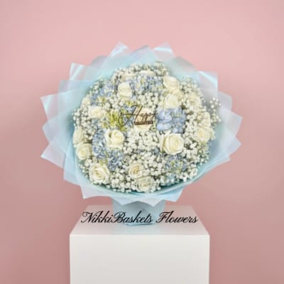 Blue Hydrangea Serenity Luxury Bouquet