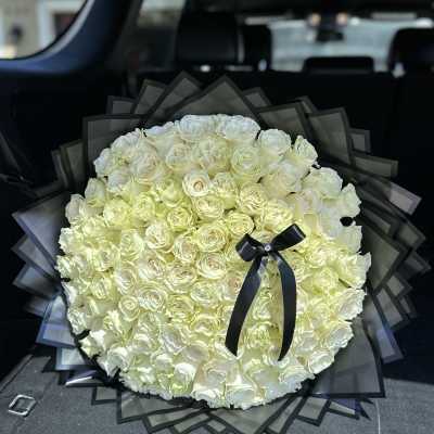 100 White Roses