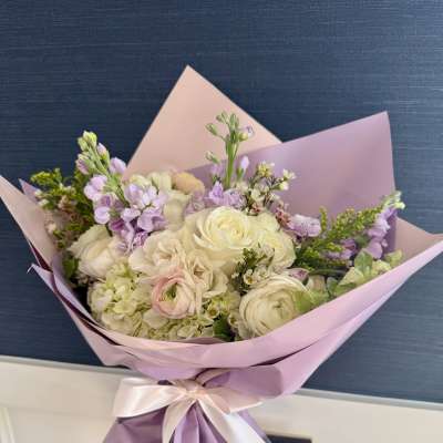Florist Choice Soft Color Hand Tied Arrangement