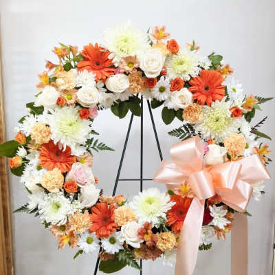 Peaceful Peach Wreath