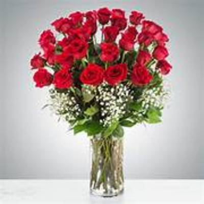 Grandeur Long Stem Rose Arrangement by BloomNation™