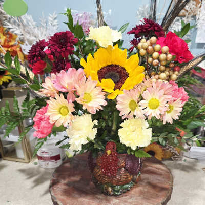 Gobble Gobble cheerful turkey