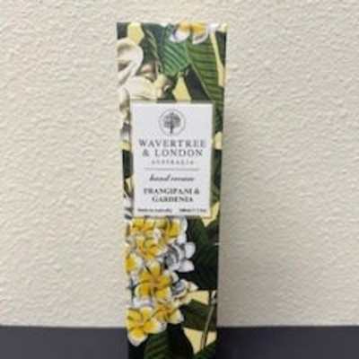 Floral-patterned rectangular box with a label on the front