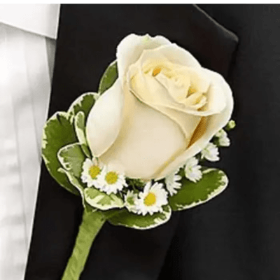 White Boutonniere PICK UP ONLY