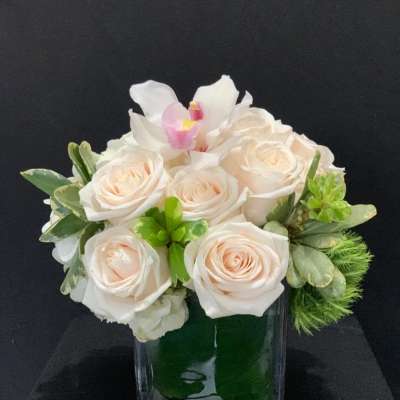 Serenity A White Rose Floral Arrangement