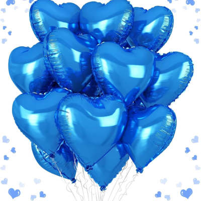 Blue Heart Balloons