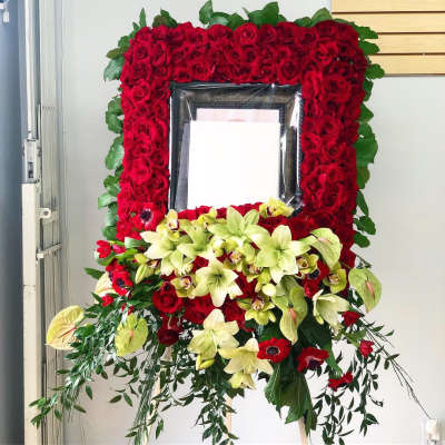 Memorial Tribute Photo Frame Funeral Spray