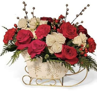 Sleighful of Holiday Roses