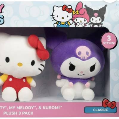 Boxed set of three Hello Kitty and Friends plush toys