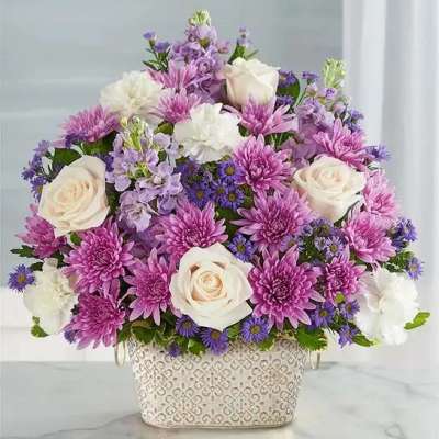 Loving Remembrance Lavender and White