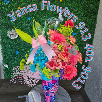 MUG FLOWER ARRAGEMENT