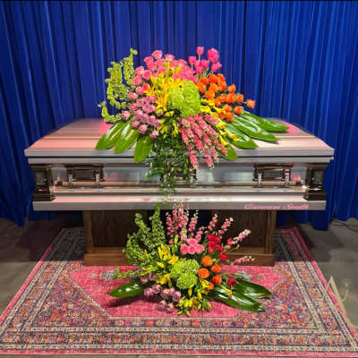 Pink Is Pretty Garden Mix (Casket & Floor Arrangement) by Art of Remembrance