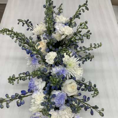Blue & White Table Centerpiece