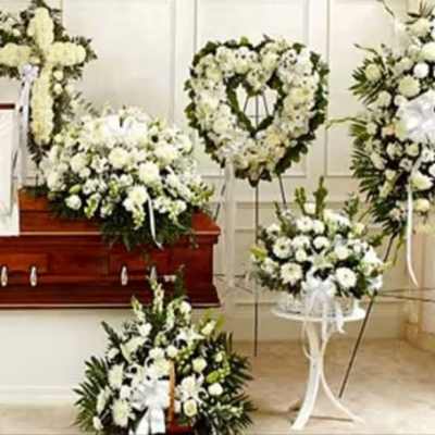 Set of 11 funeral flowers arrangement