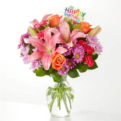 Lili Bouquet & Happy Birthday Topper