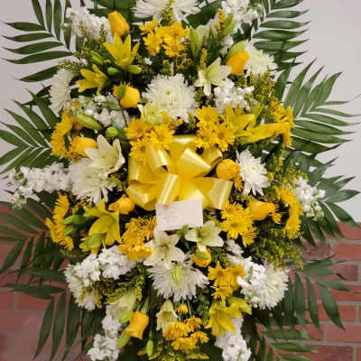 Standings yellow and white spray