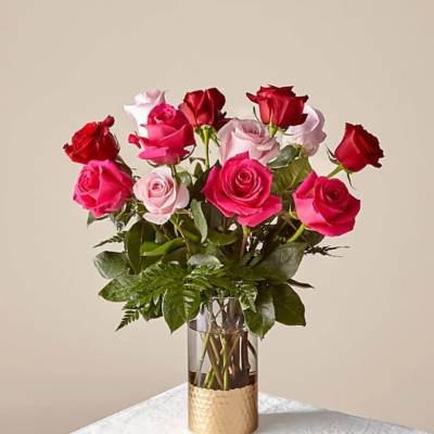 Rose colored love bouquet