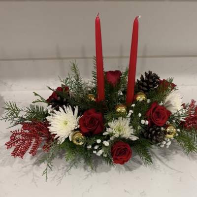 Christmas Candlelight Centerpiece